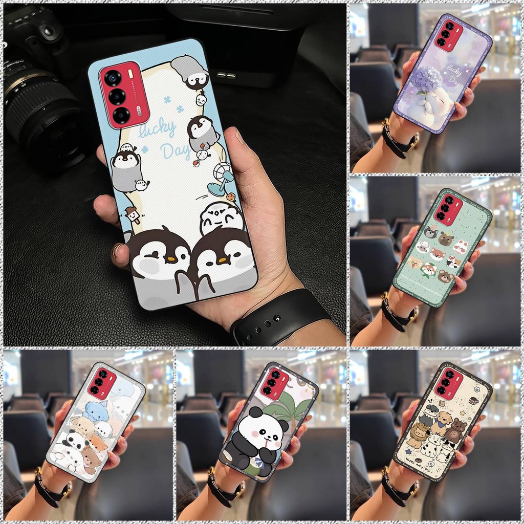Ốp Điện Thoại Bền Đẹp Dễ Thương Cho ZTE Blade V40 Vita / A72, Chống Va Đập, Thiết Kế Thời Trang, Họa Tiết Động Vật Hoạt Hình, Bọc Toàn Bộ, Chống Bụi, Silicon TPU