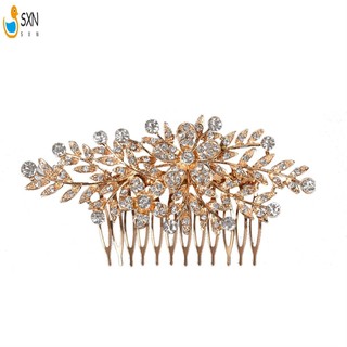 Đám Cưới Hoa Bạc Lược Tóc Nữ Ngọt Lấp Lánh Kim Cương Giả Lược Barrette Cho Người Phụ Nữ Tóc Trang Trí Đồ Trang Trí