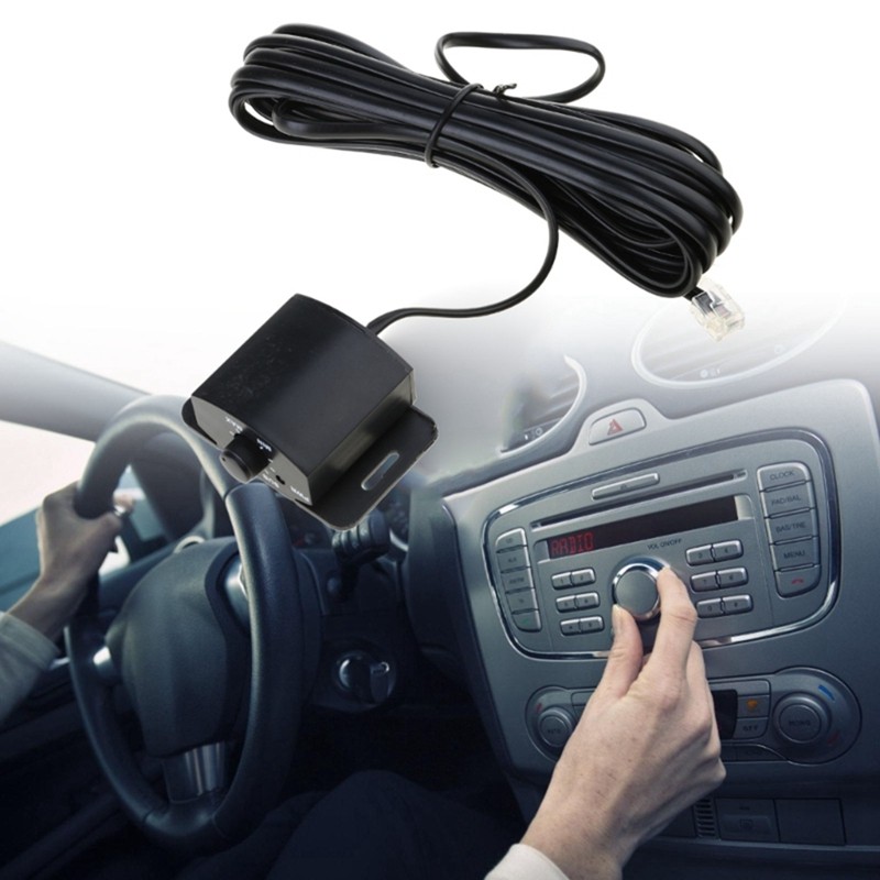 Cáp điều khiển âm lượng khuếch đại ô tô với núm âm trầm âm thanh nổi Bảng điều khiển gắn dây điều chỉnh cho bộ khuếch đại âm thanh 5m 4Pin
