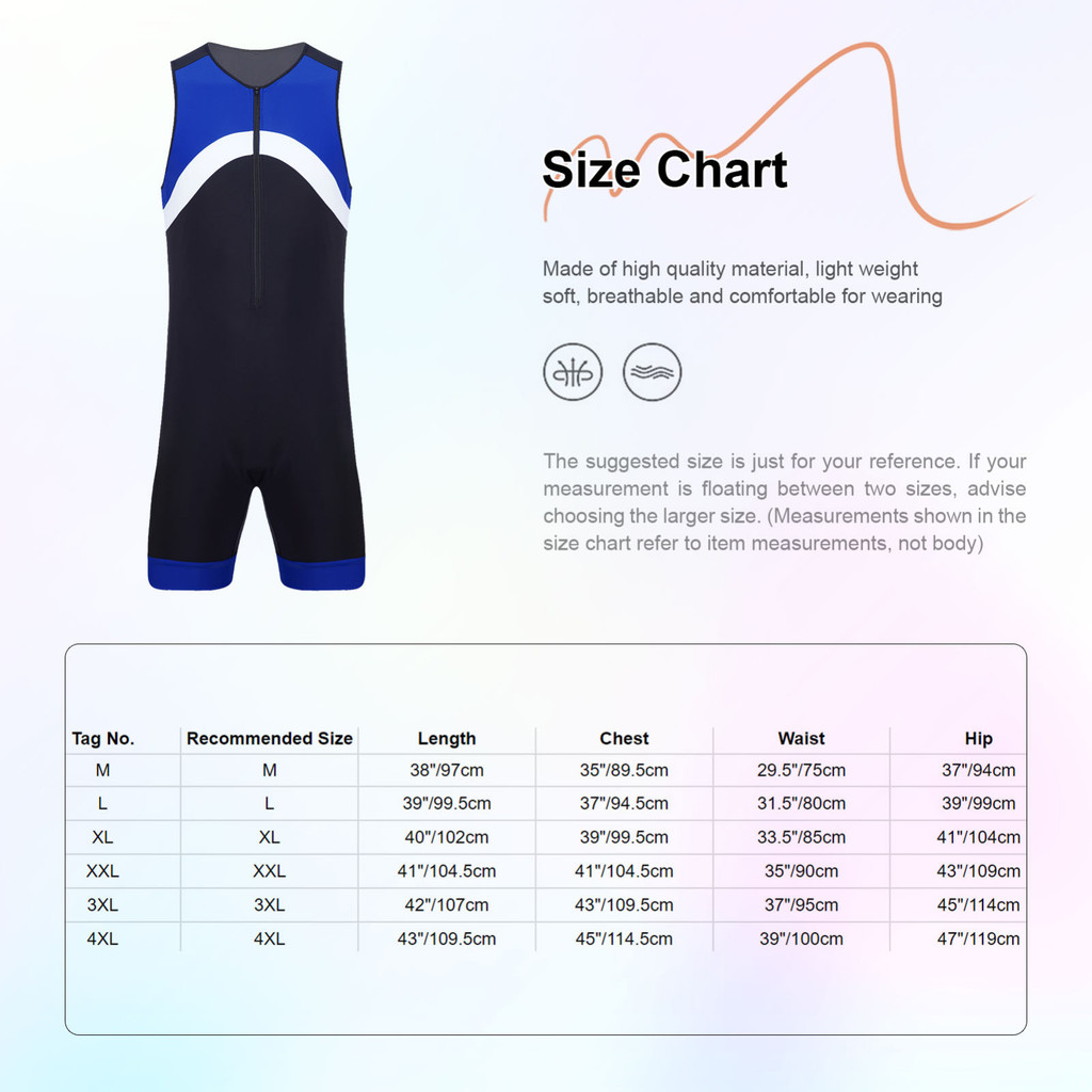 YOOJOO Nam Thể Thao Áo liền quần Màu Sắc Tương Phản Không Tay Dây Kéo Body Bơi Lướt Sóng Đi Xe Đạp Đi Bộ Tập Luyện