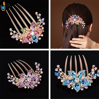 Lược Tóc Phong Cách Hàn Quốc Mũ Đội Đầu Lấp Lánh Với Kim Cương Giả Nhiều Màu Sắc Cho Phù Dâu Cưới Hẹn Hò Mua Sắm