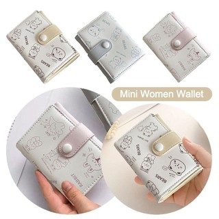 Ví nữ Mini LEAFYHOME, Hộp đựng thẻ tín dụng in hoạt hình nhẹ, Túi đựng tiền PU