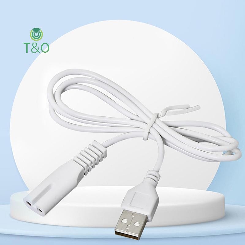 [T & O-t] Dây sạc cáp USB Bộ đồ lỗ đồng 5V đèn pin cạo râu dây tóc Lỗ đơn 1.8 [mới]