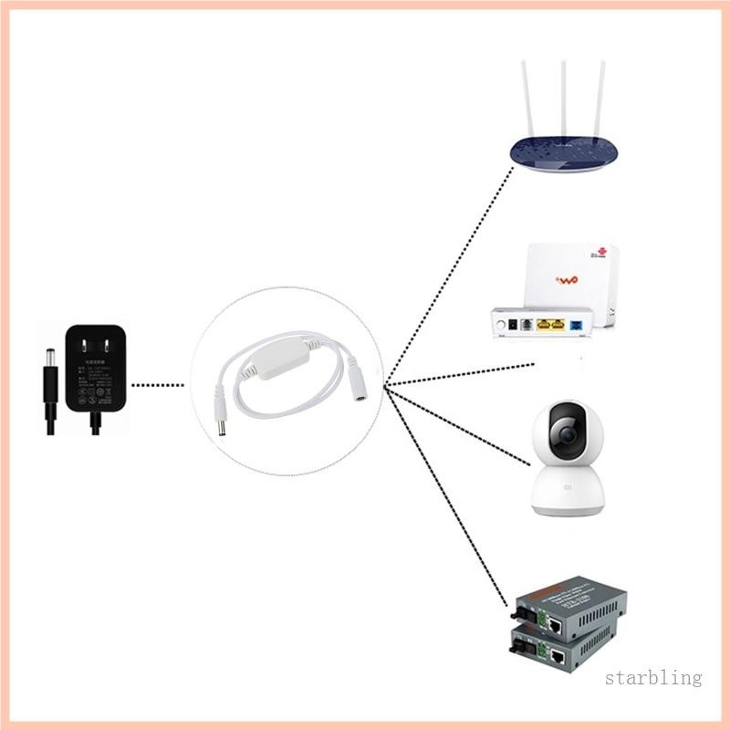 Ngôi Sao 5V 9V 12V 5 5x2 1mm 24 giờ Đặt Lại Tự Động Khởi Động Lại Cáp Nguồn Cho Modem Cầu WiFi Repeater Modem