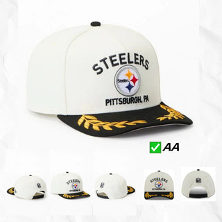 Pittsburgh Steelers New / Era 2025 NFL Draft 9FORTY A-Frame Mũ có thể điều chỉnh - CreamBlack [Mới] Mũ chống nắng thể thao ngoài trời thời trang Unisex AA
