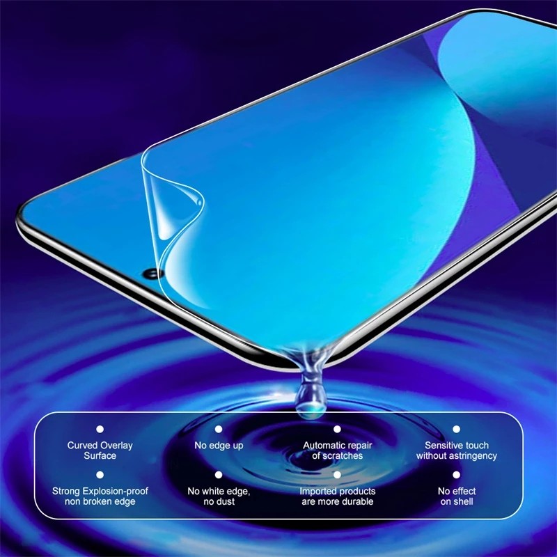 OnePlusAce Ace5Pro Ace3Pro Ace2Pro 3 Chiếc 1000D HD Trong Suốt Mềm Hydrogel Cho OnePlus Ace 5 3 2 Pro Ultra Racing 3V 2V Chống Vân Tay Bảo Vệ Màn Hình Điện Thoại Phim Mềm Mờ
