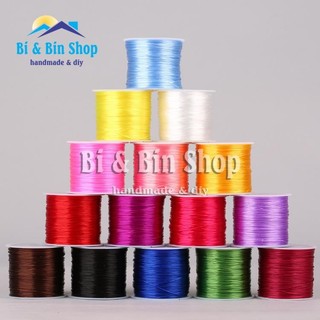 Cuộn Dây Cước Thun Lụa Co Giãn Nhiều Màu Xỏ Hạt Chuỗi Làm Vòng Đeo Tay