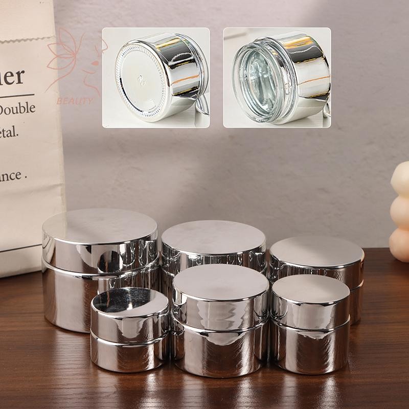 [maybeauty] Lọ mỹ phẩm 5-50g Kem mặt Chai thủy tinh Lọ kem bạc Hộp đựng ...