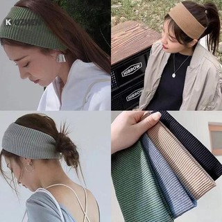 KUZHEN Mới Nữ Chắc Chắn Bên Rộng Dệt Kim Cho Bé Gái Đơn Giản Đa Năng Màu Trơn Rửa Mặt Yoga Thể Thao Giải Trí Dây Buộc Tóc Co Giãn HOT