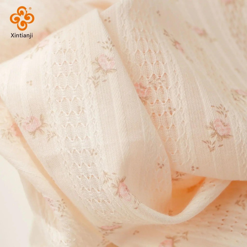 1 Mét / 0.5 Sân Hoa Cotton Ren Jacquard Vải In Kỹ Thuật Số Hoa Phong Cách Vintage DIY Nữ Váy Trẻ Em Đầm Búp Bê Quần Áo TJ21798