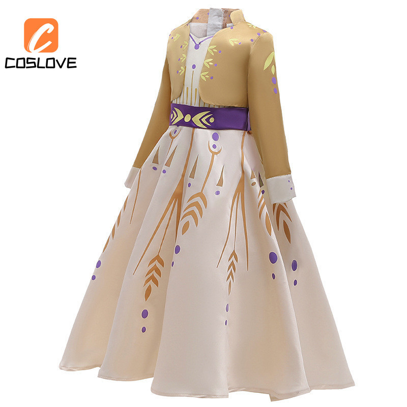 Anime Phim Frozen Anna Cosplay Quần Áo Trọn Bộ Trang Phục Trang Phục Cho Bé Gái Váy Mùa Hè Cosplay Đảng Biểu Diễn