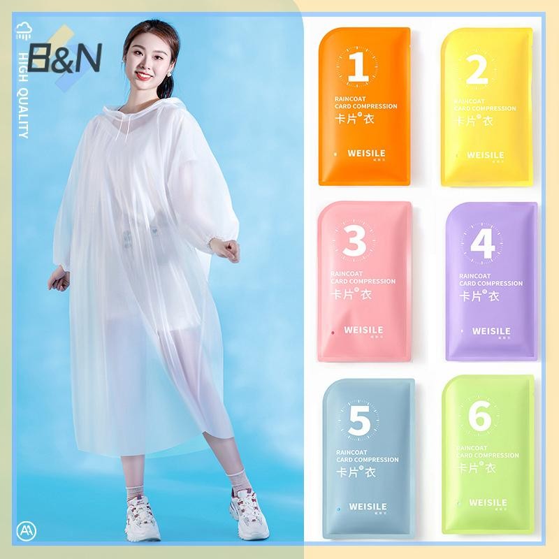 B & N Di Động Dày Áo Mưa Du Lịch Ngoài Trời Áo Mưa Chống Thấm Nước Nữ Và Nam Dùng Một Lần Cắm Trại Che Mưa Đồ Dùng Du Lịch.