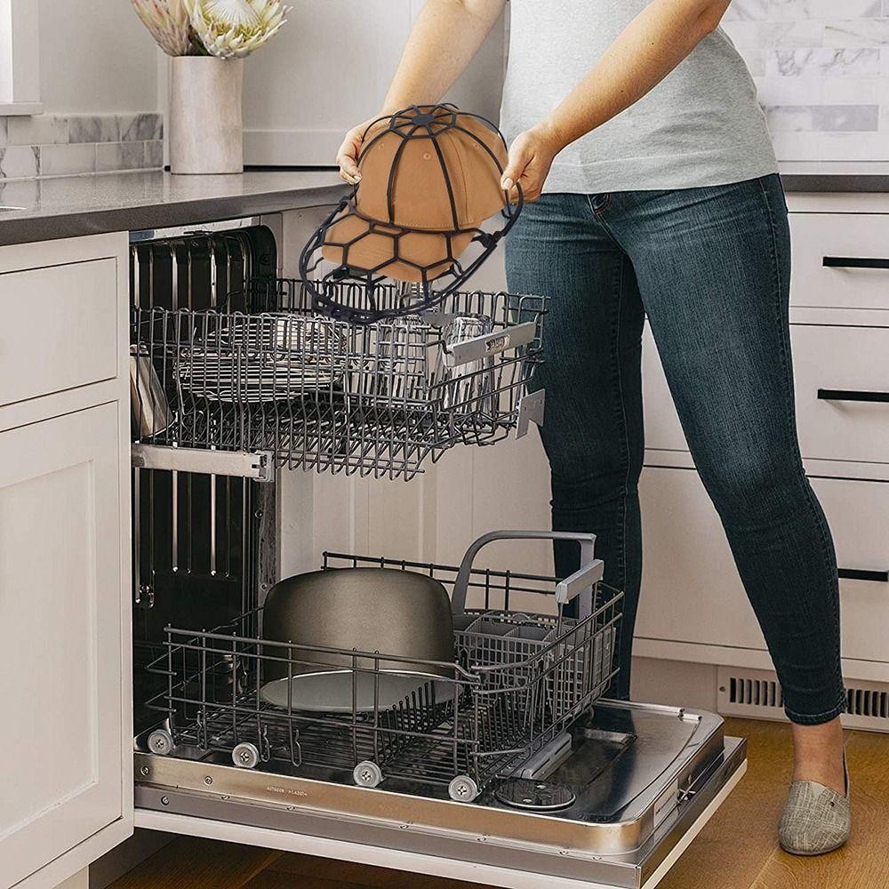 CHEESELY Giá đỡ khung bảo vệ mũ bóng chày khi giặt máy, lồng giặt cho máy giặt/máy rửa bát
