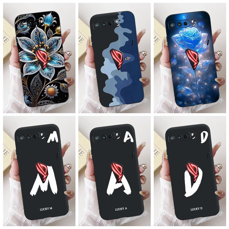 Ốp Điện Thoại Asus Rog Điện Thoại 3 Strix Điện Thoại 5 5s 6 Vỏ Silicon Mềm Biệt Danh Tranh Chữ Hoa Hồng Mặt Sau