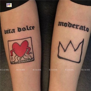 Bán Hot Love Crown Daisy Tattoo Sticker Chống thấm nước lâu trôi
