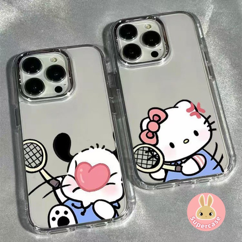 Vỏ cặp đôi mèo Kitty cho Google Pixel 10 9 9A 8 Pro 8A 7 Pro 7A 6A 5 XL 5A 4 4A 5G 4G 3A Vỏ điện thoại dễ thương Mạ khung máy ảnh Vỏ mặt sau hoạt hình
