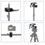Btsg Đa Năng DSLR Camera Cố Định Gắn Kẹp Photo Studio Supper Kẹp Cho Máy Ảnh Chân Máy Tính Để Bàn Gắn Phụ Kiện