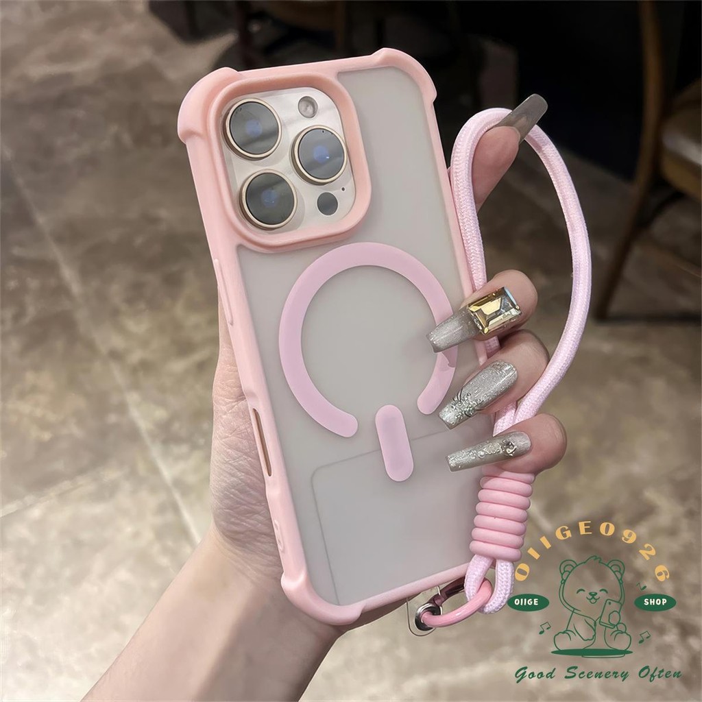 Dây buộc chất lỏng mờ từ tính Vỏ điện thoại iphone16 Pro Max 15 14 13 12 11 vỏ cho vỏ iPhone vỏ mềm TPU chống sốc