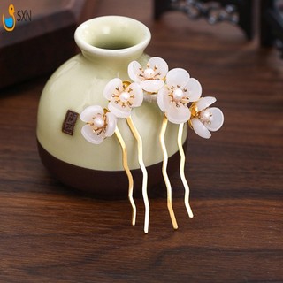 Kẹp tóc ngọc trai hoa thanh lịch Nữ hấp dẫn Chignon Retro Kẹp tóc cho màn trình diễn sân khấu Cosplay