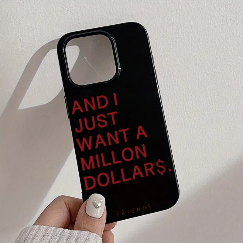 Ốp Điện Thoại Mềm Chữ Tiếng Anh Màu Đỏ Đơn Giản Cho iPhone 16 15 14 13 12 11 Pro Max 16E X XR XS Max 7 8 Plus SE2 Ốp Lưng Chống Sốc