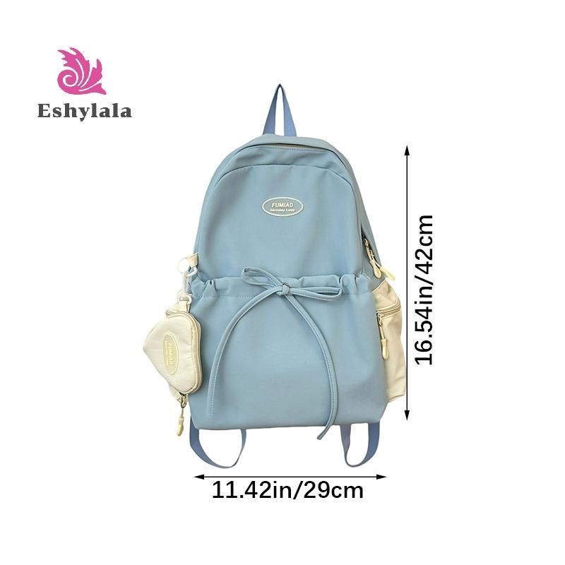 Thời Trang Nữ Công Suất Cao Nylon Chống Thấm Nước Đại Học Ba Lô Hợp Thời Trang Cho Bé Gái Laptop Trường Học Túi Du Lịch Màu Trơn Dễ Thương [MỚI]
