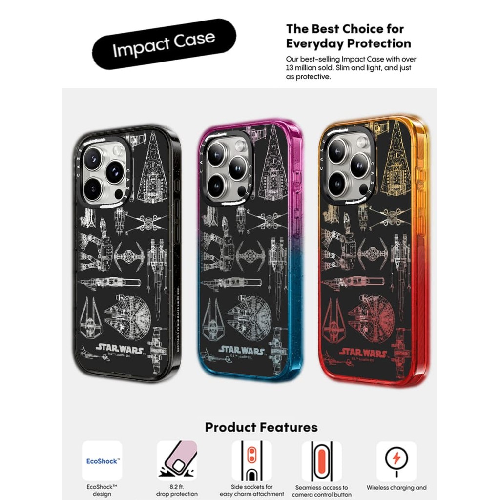 CASECASE X Star Wars Phần CaseBlack Edge Peach Haze Cotton Kẹo Bộ Sưu Tập Màu Sắc Trong Suốt Cứng Từ Hút Tác Động Dành Cho Apple IPhone 12 13 14 15 16 Pro Max Plus Có Hộp