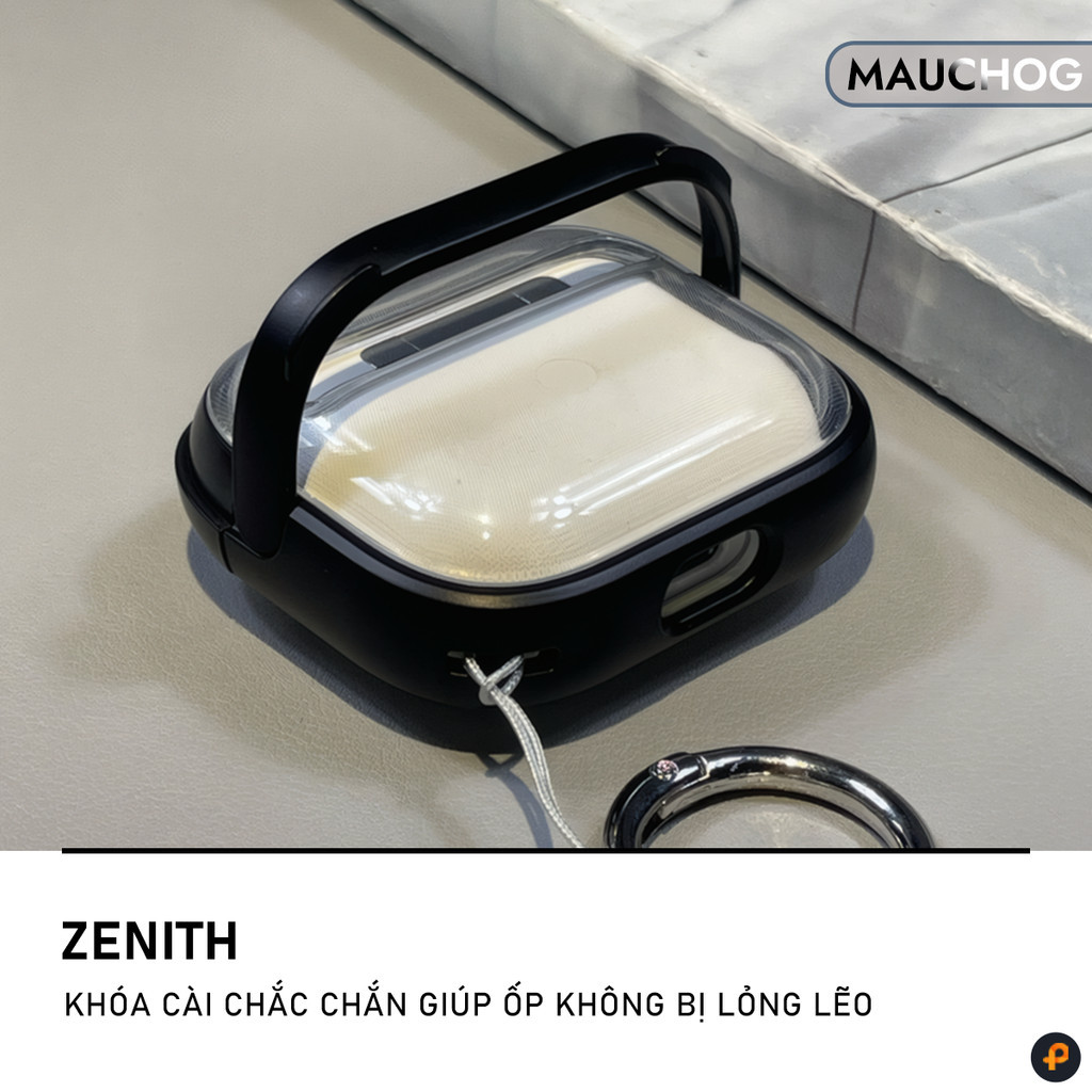 Ốp Trong Suốt Có Khóa Cài Chắc Chắn Kèm Móc Treo Cho Airpods Pro 3 2 Airpods 4