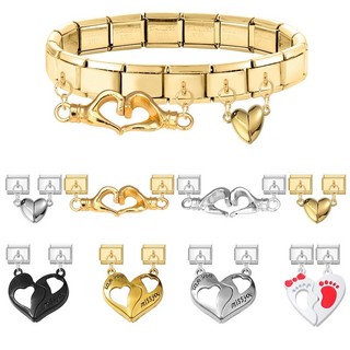 Từ Tính Thu Hút Thời Trang Mặt Dây Chuyền Bạc Tình Yêu Hoa Hồng Quyến Rũ Ý Liên Kết Phù Hợp Với Vòng Tay 9 Mm Thép Không Gỉ Trang Sức DIY Làm