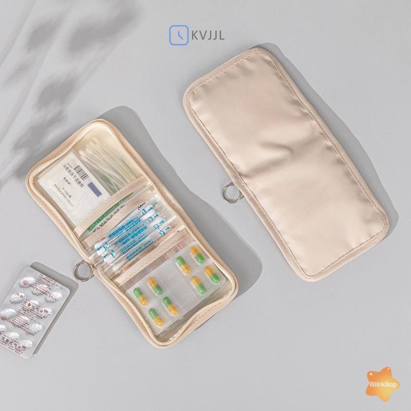 [KvJJL-t] Túi đựng thuốc y tế có thể gập lại di động có khóa kéo Bộ dụng cụ sơ cứu sắp xếp Túi lưu trữ du lịch ngoài trời Quà tặng mới