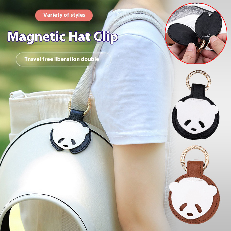 Mũ Da Kẹp Bảo Quản Du Lịch Kẹp Ngoài Trời Mũ Mua Sắm Khóa Mùa Hè Mũ Bóng Chày Khóa Ba Lô Móc