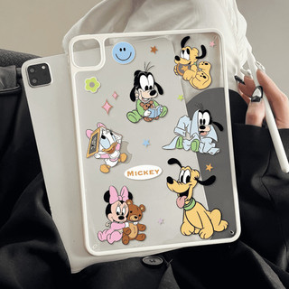 Vỏ Acrylic Cứng Tuya Hoạt Hình Chó Con Cho Mini6 Mini7 A17Pro IPad 5 6 7 8 9 10 11 A16 Air 2 3 4 5 6 Air 11 M2 Pro10.5 10.2 "Pro11 2018 2020 2021 2022 M4 Pro13 2024 2025