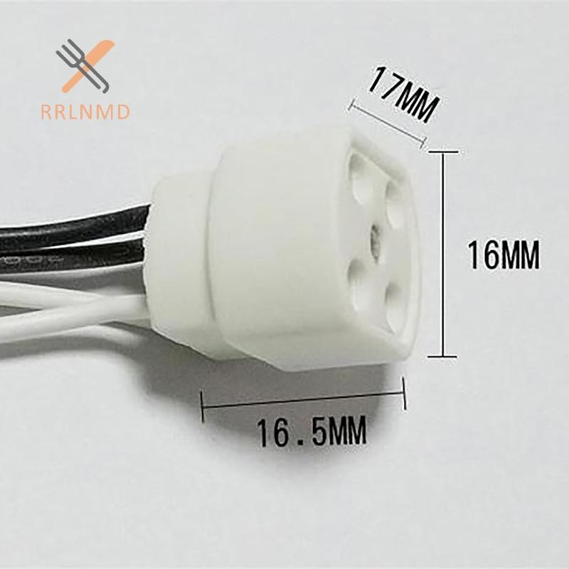 Giá đỡ đèn RRLNMD G10Q có vòng cáp dài 15 / 25cm Cắm 4 chân Đế đèn Ống cách nhiệt Đèn cực tím Đế đèn MỚI