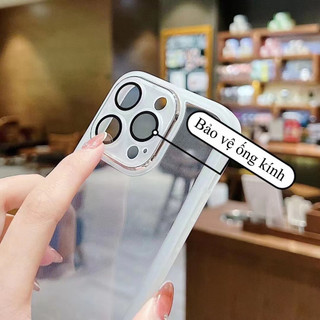 Ốp lưng iPhone silicone mềm cao cấp chống sốc kèm kính camera bảo vệ cho iPhone 17 16 15 14 13 12 11 Pro Max XS XR 7P 8P