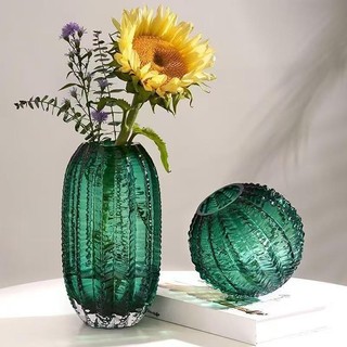 ☀Bình thủy tinh xương rồng thủy canh sang trọng tinh tế theo phong cách Bắc Âu, trang trí hoa cho phòng khách