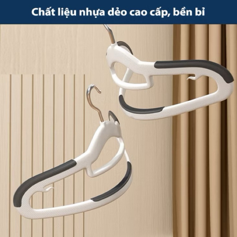 [COMBO30] MÓC TREO QUẦN ÁO CHỐNG TRƯỢT , móc xoay 360 , dẽo dai , bền bỉ , giữ form quần áo-BB