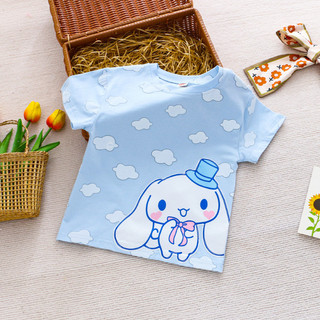 2025 Cinnamoroll Girl 's Anime In Áo Thun Hoạt Hình Mùa Hè Cổ Tròn Top Tee