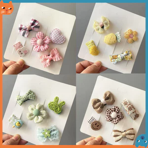 5 Cái / gói Kẹp Tóc Cho Chó Cho Chó Nhỏ Nơ Tóc Handmade Yorkie Phụ Kiện Tóc
