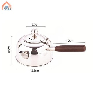 Bình nước ấm đun nước trà Acutuna có tay cầm bằng gỗ Ấm trà Bình cà phê Nước đáy phẳng