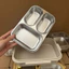 Hộp GILL Bento, Hộp cơm trưa 2 / 3 / 4 chống rò rỉ, Hộp đựng thực phẩm bằng thép không gỉ chia kín hình chữ nhật dành cho sinh viên / Woker