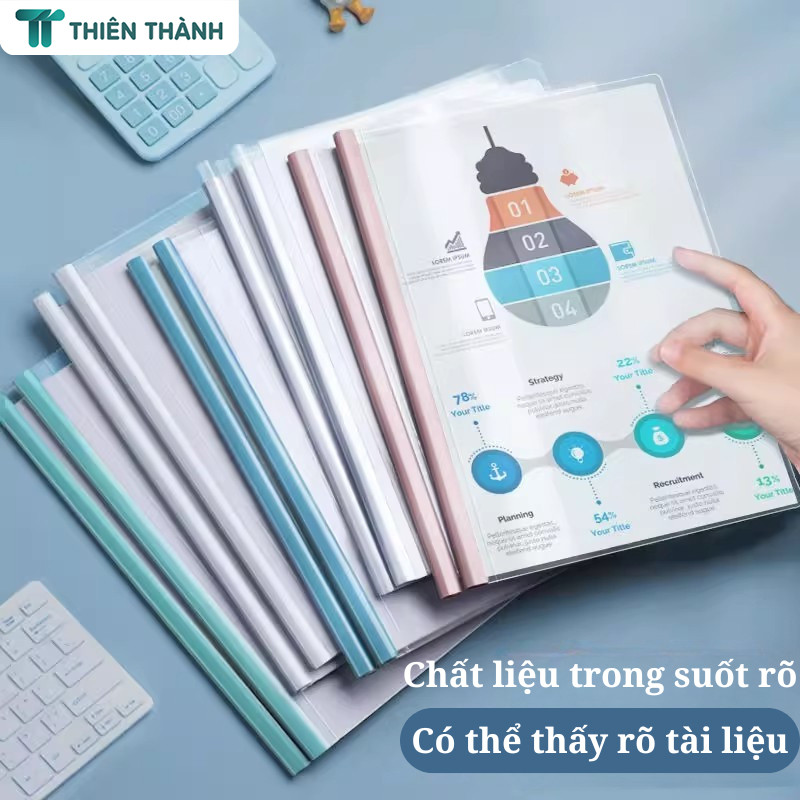 Bìa Trình Ký A4 Gáy Rút - File Kẹp Tài Liệu Trong Suốt, Bền Đẹp, Giữ Giấy Tờ Gọn Gàng, Chuyên Nghiệp