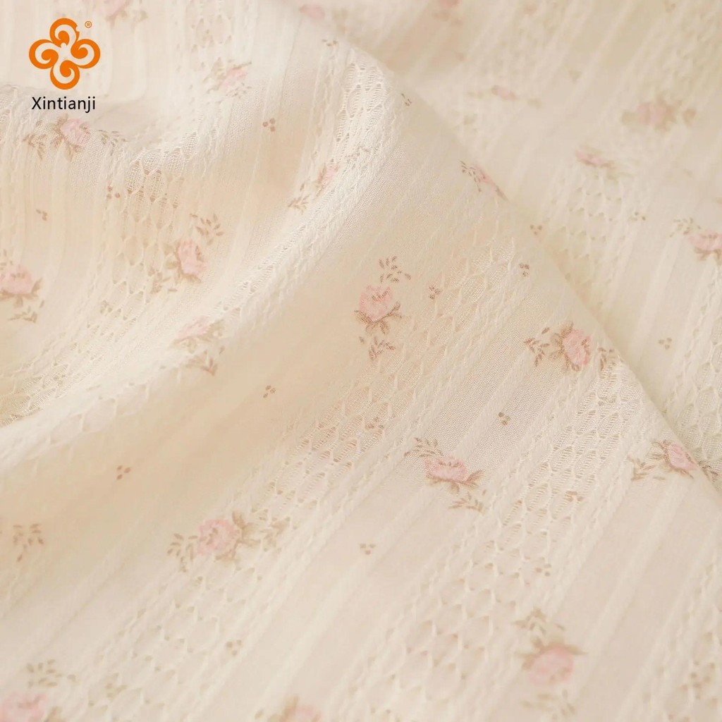 1 Mét / 0.5 Sân Hoa Cotton Ren Jacquard Vải In Kỹ Thuật Số Hoa Phong Cách Vintage DIY Nữ Váy Trẻ Em Đầm Búp Bê Quần Áo TJ21798