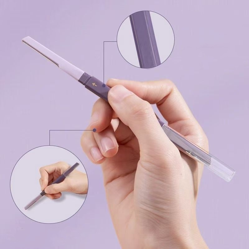 Đa chức năng Chống Trầy Xước Tông Đơ Lông Mày An Toàn Lưỡi Định Hình Mắt Dụng Cụ Tẩy Lông