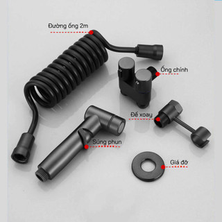 Vòi Xịt Vệ Sinh Sơn Tĩnh Điện, Dây Kéo Lò Xo, Tiện Lợi & Dễ Sử Dụng