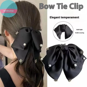 Sund Mới Chấm Bi Nơ Nữ 2025 Mới Cao Cấp Cảm Giác Sash Lưng Đuôi Ngựa Kẹp Phụ Kiện Tóc VN