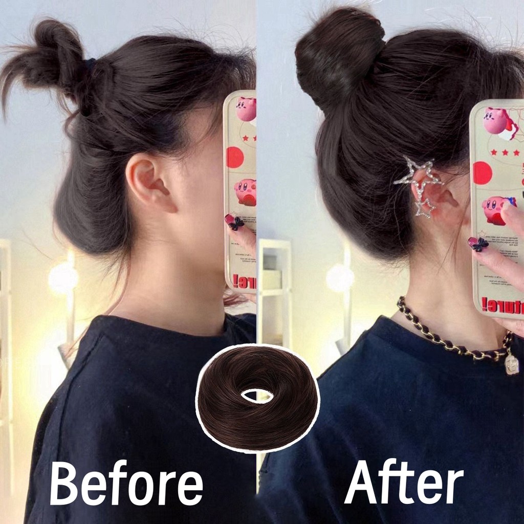 Có Thể Điều Chỉnh Tổ Chim Bun Tóc Kẹp Cho Nữ Lông Tơ Bun Giả Quấn Tóc Voluminous