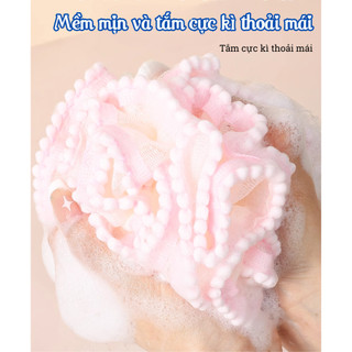 Bông Tắm Tạo Bọt Hình Thú Dễ Thương MAISON, Lưới Tắm Sanrio Cao Cấp Làm Sạch Mềm Mại, Tẩy Da Chết