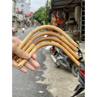 Cầu góc tre 3 khúc kẹp vanh Combo 2 cặp cho lồng chim chào mào tre già