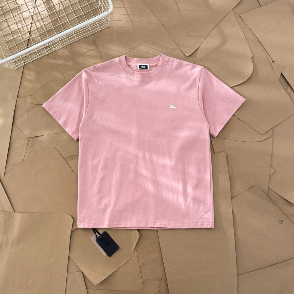 KITH Đổ Xô logo Mỹ Áo Thun Tay Ngắn Cotton Nguyên Chất Mùa Hè Rời Nam Nữ Thường Ngày Phù Hợp Với