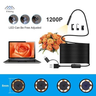 Kiểm tra nội soi USB Type-C 3 trong 1 ELBBKG 5.5 / 7 / 8mm Ống kính HD Camera IP68 mới