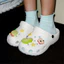 XIXITIAO Sandal Nữ Mùa Hè Dễ Thương Họa Tiết Hoạt Hình, Kiểu Dáng Thường Ngày, Thích Hợp Cho Hoạt Động Ngoài Trời